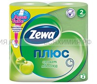 Туалетная бумага Zewa+ 2-х сл. 4 шт. *24 яблоко