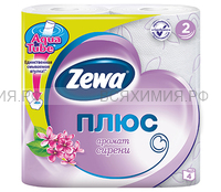 Туалетная бумага Zewa+ 2-х сл. 4 шт. *24 сирень