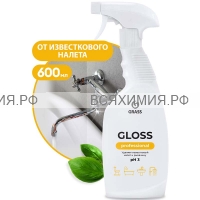 ГРАСС GLOSS Proffesional Чистящее средство для сантехники Налет и Ржавчина 600 мл *8