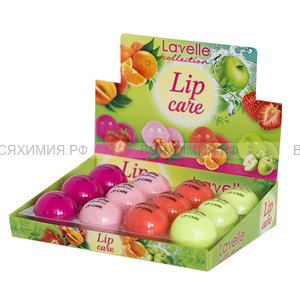 LavelleCollection бальзам для губ увлажняющий MIX (апельсин, яблоко, клубника, персик) *12