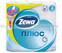 Туалетная бумага Zewa+ 2-х сл. 4 шт. *24 белая