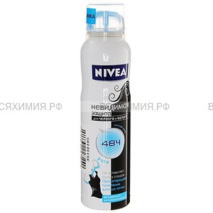 Нивея 82230 ЖЕНСКИЙ дезодорант Спрей Pure для черного и белого 150мл.6*30
