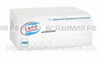 Листовые полотенца V-слож. ЕВРО стандарт однослойные 200 л. *18
