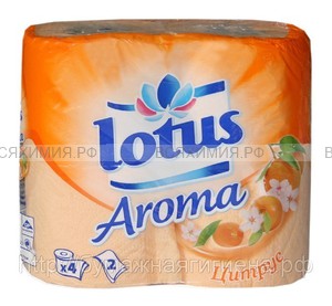 Туалетная бумага Lotus Aroma Цитрус 2-х сл. 4 рулона *10