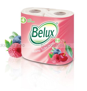 Туалетная бумага BELUX 2-х сл. 4шт АРОМА ягоды *12