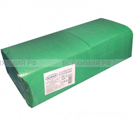 Салфетки бумажные однослойные 33х33 BigPack 300 листов зеленые (9 БикПаков в упаковке)