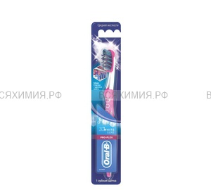 Зубная щетка ОРАЛ-БИ 3D White Luxe Pro-Flex мягкая *12*96