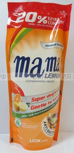 Mama Lemon ЗАПАСКА концентрированый гель для посуды и детских принадлежностей GOLD 600мл 6*24