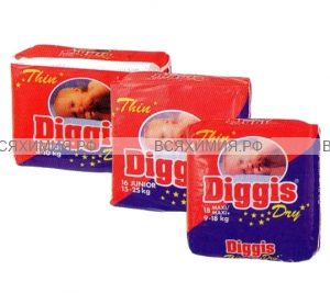 Подгузники Diggis Dry Junior 15-25 кг 16 шт *6