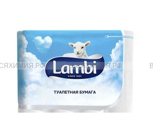 Туалетная бумага ЛАМБИ с тисн.рис. 3-х сл. 16 рулон *1*50