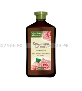 Целебные рецепты Крем - пена для ванн увлажняющая Роза и масло вишнёвых косточек 600 мл 6*12