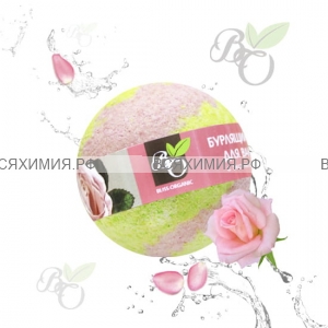 Bliss Organic Шар для ванны бурлящий Роза 130 гр *6*60*