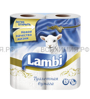 Туалетная бумага ЛАМБИ с тисн.рис. 3-х сл. 4 рулон *10*200