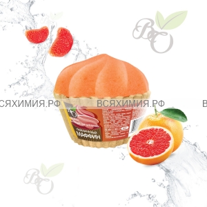Bliss Organic Шар для ванны маффин бурлящий Грейпфрутовый 130 гр *5*45